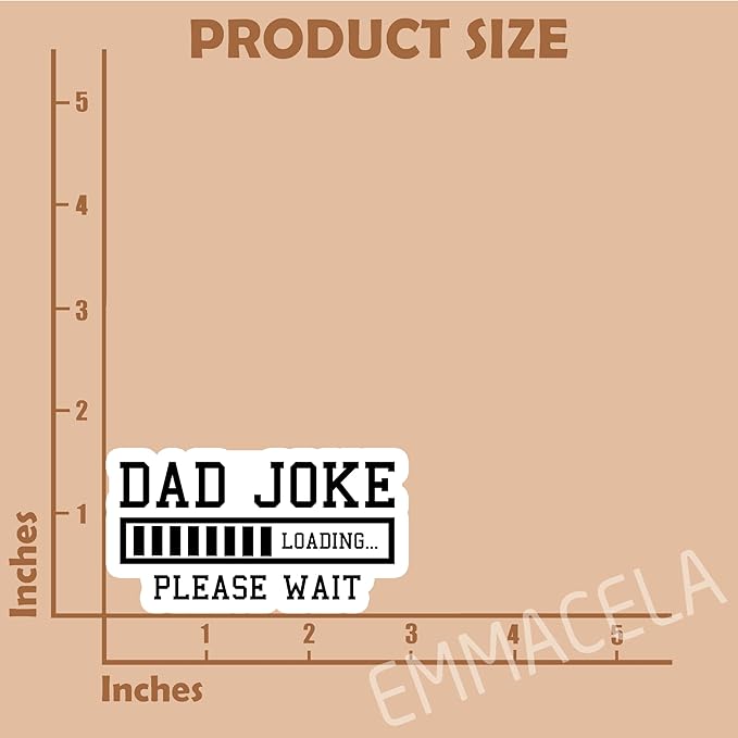 (3PCS) Dad Joke Loading Stickers – Funny Waterproof Vinyl Decals for Laptop, Tumbler, Scrapbook, Water Bottle – Father’s Day Gift for Dads, Fathers, Husbands 3" x 2.5"