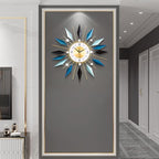 Large Metal Decorative Wall Clocks Silent Non-Ticking, 3D Modern Art Clock Home - Image 3