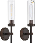 SANTOSTOCK Oil Rubbed Bronze Wall Sconces Set of Two, Bathroom Wall Sconces by SANTOSTOCK