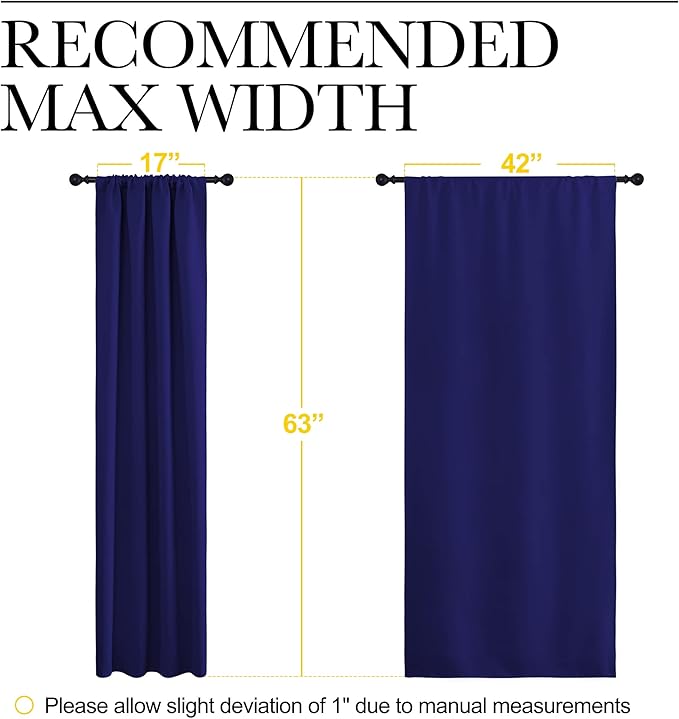 NICETOWN Curtains for Bedroom, All Season Thermal Insulated Solid Rod Pocket - Image 8