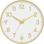 Mosewa Wall Clock 12 Inch, Battery Operated Silent Non-Ticking Modern Analog by MOSEWAWALLCLOCK
