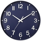 HZDHCLH Wall Clocks Battery Operated, Wall Clock Navy Blue, 12 inch Wall Clock by HZDHCLH