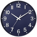 HZDHCLH Wall Clocks Battery Operated, Wall Clock Navy Blue, 14 inch Wall Clock by HZDHCLH