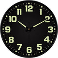 12 Inch Silent Wall Clocks Battery Operated, Glow in The Dark Wall Clock by MABPEDO