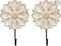 dwellington Decorative Wall Mounted Flower Hooks, Farmhouse Boho Coat Rack by dwellington