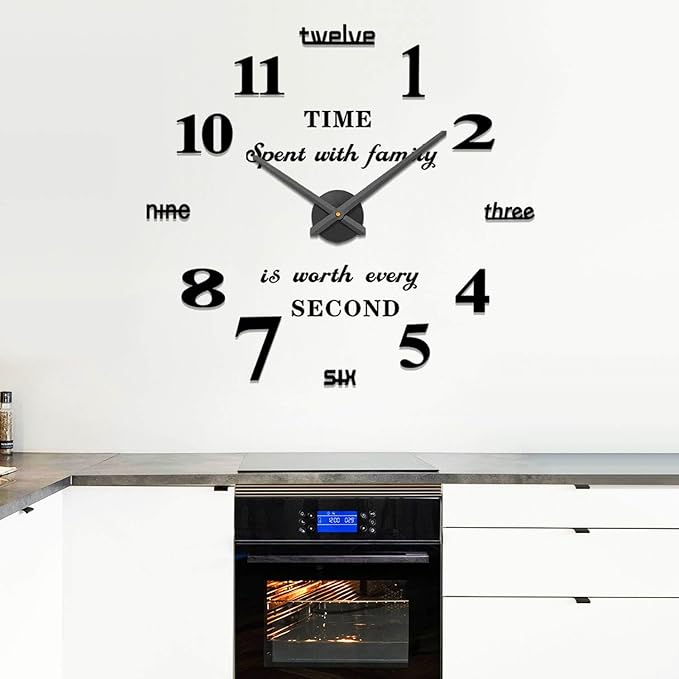 VANGOLD Large DIY Wall Clock Modern 3D Wall Clock - Image 8