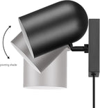 Globe Electric 65000098 1-Light Plug-in or Hardwire Wall Sconce, Matte Black - Image 6