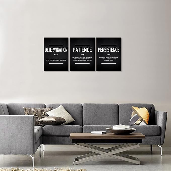 KAWAHONE Inspiration Quotes Wall Art, Motivational Determination Patience - Image 2