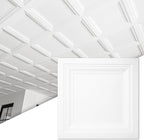 Art3d 24-Pack Square Drop Ceiling Tile 2ft x 2ft in White, PVC Ceiling Panel 24 by Art3d