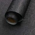 Abyssaly Black Silk Wallpaper Peel and Stick 15.7" X 984.2" Embossed Self by Abyssaly
