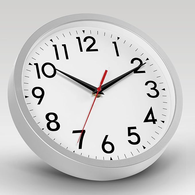 DAXSMY Wall Clock Small Analog 8 Inch Silent Non Ticking Battery Operated - Image 7