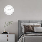 XNM Big Minimalist Glass Wall Clocks Battery Operated 16 Inch White Modren Wall - Image 4