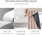 AJAZZ Self Adhesive Curtains 100% Blackout Shades Window Cover Sticky Curtain - Image 3