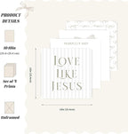 LARTSFRO Coquette Beige Bow Jesus Wall Art Decor Posters, Inspirational Bible - Image 2