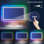 LOAAO 72”X40“ RGB LED Bathroom Mirror - Image 5