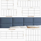 IFNOW Wall Mounted Upholstered Headboard Queen, 3D Peel and Stick Soundproof - Image 6