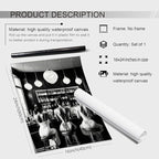 Vintage Black and White Canvas Wall Art Trendy Women Drink Cocktail Posters - Image 2