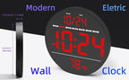 Digital Wall Clock with Large LED Display, Temperature, Auto-Brightness | Small - Image 2