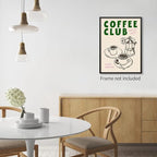 PDFI Kitchen Wall Art Coffee Club Canvas Print Vintage Coffee Artwork Posters - Image 4
