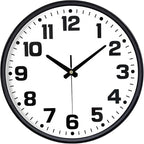 Modern Silent Wall Clock, 12 Inch Non-Ticking Battery Operated Clock, Round by MABPEDO
