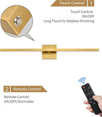Rayogale 8000mAh Battery Operated Wall Sconce, 3000K/4500K/6000K Dimmable Gold - Image 6