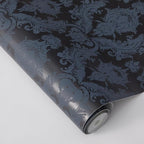 Tempaper Textured Black Damsel Removable Peel and Stick Damask Wallpaper - Image 5
