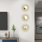 3 Pack Metal Mirrors for Wall Sunburst Wall Mirrors Home Décor Decorative - Image 6