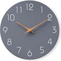 Mosewa Large Wall Clock 16 Inch Gray Modern Silent Non Ticking Battery Operated by MOSEWAWALLCLOCK