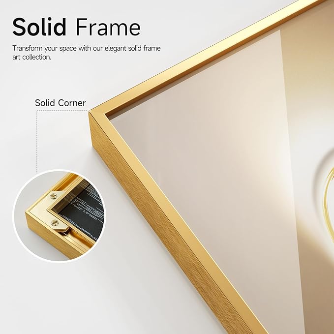 Framed Modern Luxury Gold Wall Art, Wall Decor - Image 5