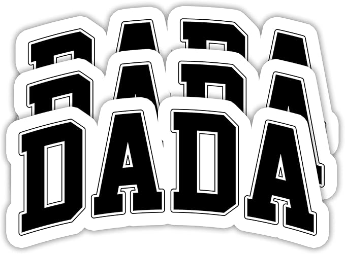 (3PCS) Dada Sticker - Waterproof Vinyl Decals for Laptops, Tumblers, Books, Scrapbooks, Water Bottles, Father's Day Gift for Dad, Papa 3 x 1.4 Inch