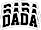 (3PCS) Dada Sticker - Waterproof Vinyl Decals for Laptops, Tumblers, Books, Scrapbooks, Water Bottles, Father's Day Gift for Dad, Papa 3 x 1.4 Inch