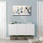 Large Living Eucalyptus Leaf Canvas Wall Art Teal White Botanical Abstract - Image 6