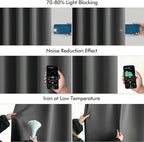 MIULEE Back Tab Grey Blackout Curtains 90 Inch Long 2 Panels Set - Image 5