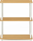 Furinno TURN-N-TUBE Storage Shelves, 3-Tier Book Shelf, Corner Shelf, Toolless - Image 7