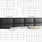 IFNOW Wall Mounted Upholstered Headboard King, 12 Panels 3D Peel and Stick - Image 3