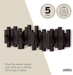 Umbra Sticks Wall-Mounted Coat Rack Rail Hook - Image 5