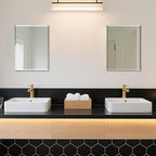 Beveled Bathroom Mirror for Wall, Rectangle Frameless Wall Mirror 16" x 12" - Image 6