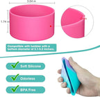 Upgrade 2PCS Protective Silicone Boot Bumper for Stanley Quencher Adventure 40oz 30oz IceFlow 20oz 30oz Tumbler, Water Bottle Bottom Sleeve Cover Accessories for Stanley Mug Cup(Rose)