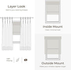 TWOPAGES Woven Bamboo Cordless Roman Shades, Custom No Drill or Motorized Blinds - Image 8