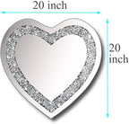 DMDFIRST Crystal Crush Diamond Heart Shaped Silver Mirror - Image 6