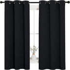 NICETOWN Halloween Pitch Black Solid Thermal Insulated Grommet Blackout by NICETOWN
