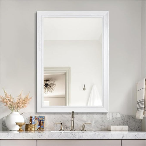 32" x 40" Rustic Wooden Framed Wall Mirror by nolsia