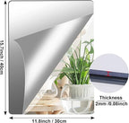 JUNEBRUSHS 4 Pack Self Adhesive Acrylic Mirrors, 12x 16 Inch Mirrors Tiles - Image 2