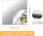 18x18 in Acrylic Mirror Sheet for Wall, 2.5mm Thick Unbreakable Non Glass Body - Image 2