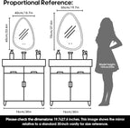 20x28 LED Bathroom Mirror with Lights Irregular, Lighted Bathroom Vanity Mirror - Image 5