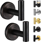 Kruodop Towel Hooks for Bathroom, 2 Packs Wall Mount Towel Holder, Bronze Matte by Kruodop
