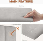 IFNOW Wall Mounted Upholstered Headboard Full, 3D Peel and Stick Soundproof - Image 3