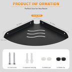 Corner Shelf Wall Mount, Floating Corner Shelves, Corner withs Wire Hole - Image 3
