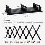 SCUNDA Wall Rack with 20 Hooks, Wooden Wall Expandable Coat Rack - Image 4