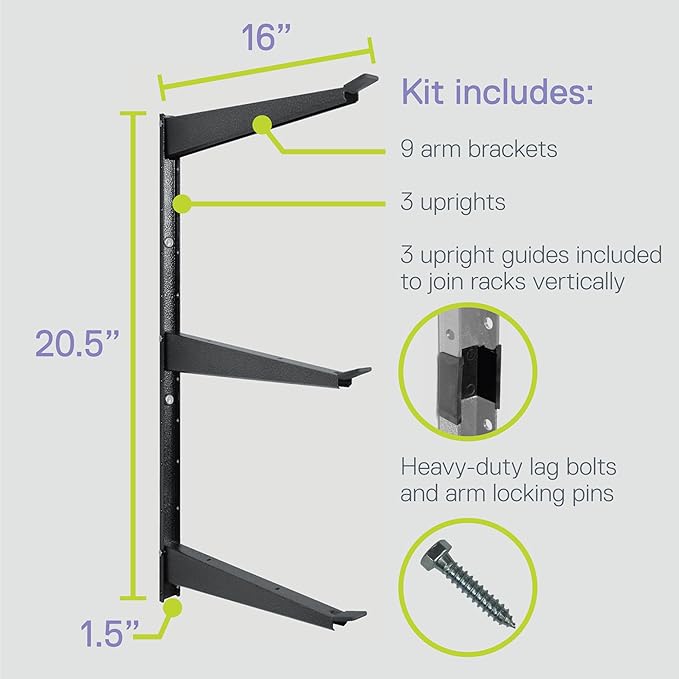 Delta Heavy Duty Lumber Storage Rack Cycle, Holds Up to 720 lbs - Image 3